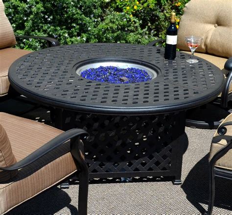 Please keep the gas fire pit table covered when not using it (cover sold separately). Fire Pit Table Set Elisabeth Propane 5pc Patio Furniture ...