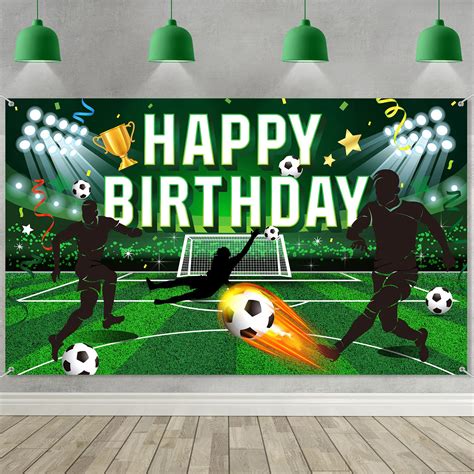 Buy Soccer Birthday Party Decoration Football Field Backdrop Soccer