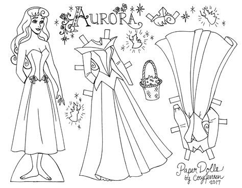 Princess Paper Doll Coloring Pages