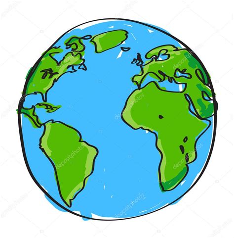 Hand Drawn Earth Stock Vector Image By ©pockygallery 13443542
