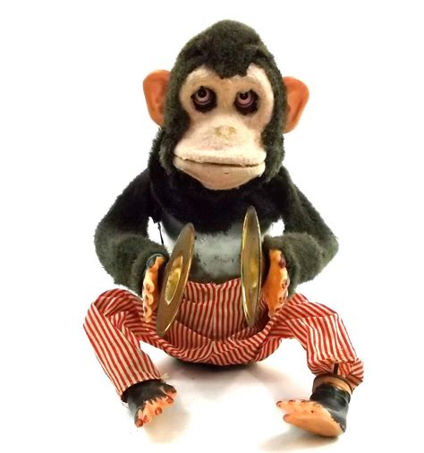 Antique Monkey Battery Operated Wind Up Style Toy By Nanometer