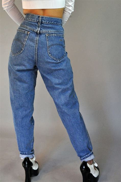 80s Vintage Denim Jeans High Waisted Jeans Womens Chic Jeans Etsy