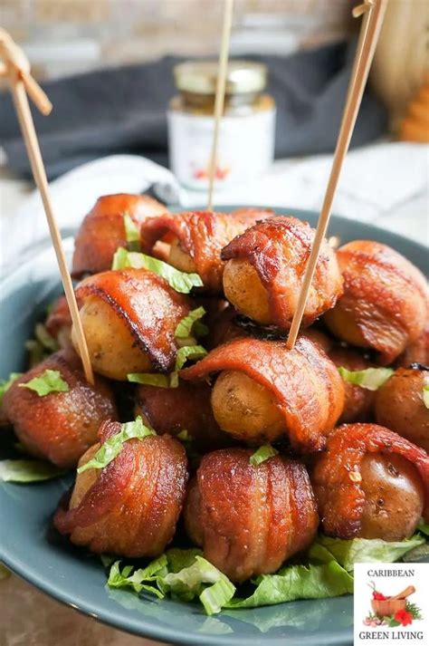 Spicy Zesty And Sweet Bacon Wrapped Potatoes Caribbean Green Living