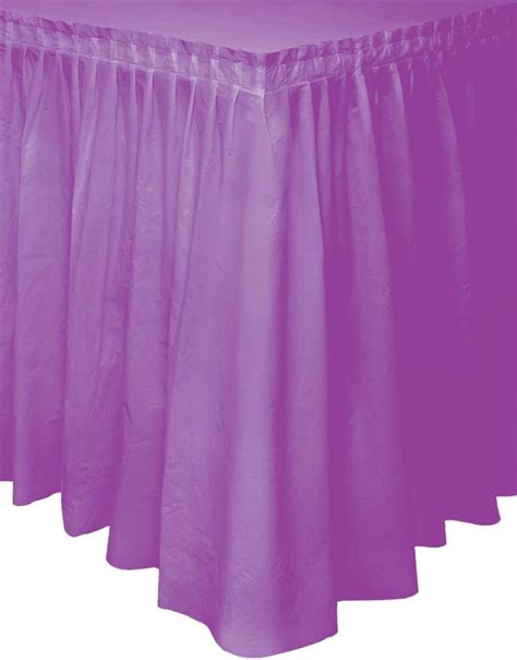 Unique Industries Pretty Purple Plastic Table Skirt 29 X
