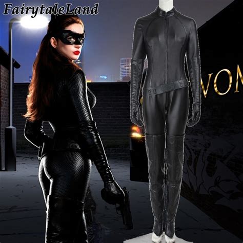The Dark Knight Rises Batman Selina Kyle Catwoman Cosplay Costume Fancy