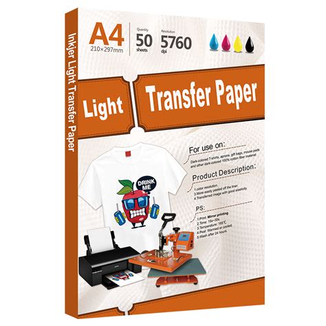 Inkjet Light Transfer Paper A4transfer Papertransfer Paper Graphite