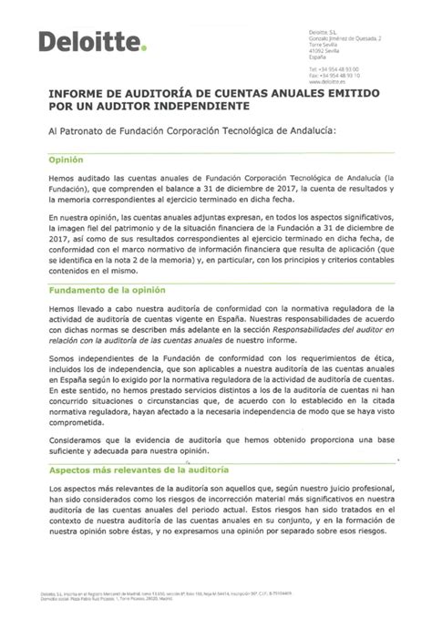 08 Cuentas Anuales E Informe De Auditoría Cta Memoria Anual 2017