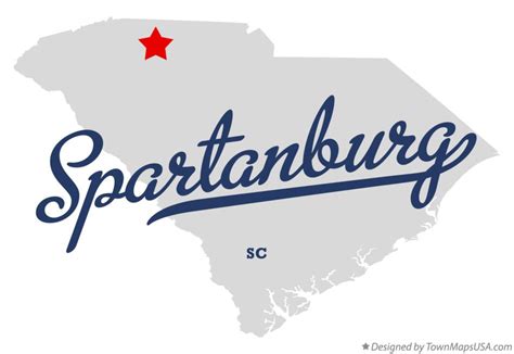 Map Of Spartanburg Sc South Carolina