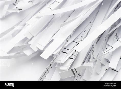 Close Up Of Shredded Waste Paper Strips Stock Photo Alamy