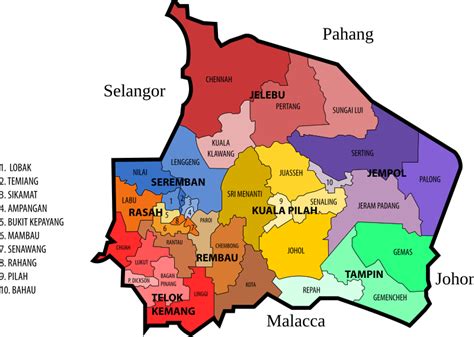 Road map of negeri sembilan, malaysia shows where the location is placed. Clipart - Negeri Sembilan State Legislative Assembly ...