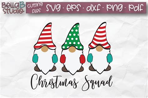Christmas Gnomes Svg Christmas Squad Svg Cut File