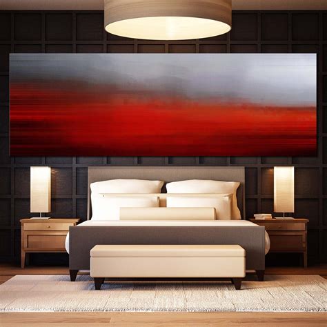 Modern Abstract Canvas Wall Art Red Brush Strokes Abstract Pattern Ca Dwallart