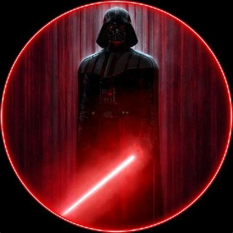 Darth Vader Standing In Front Of A Red Light