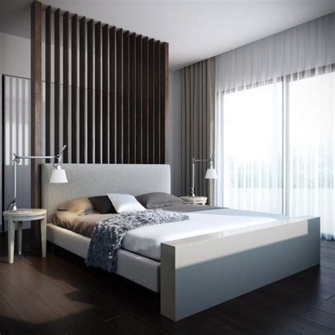 modern bedroom with simple design includes of white ...