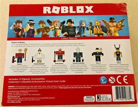 Roblox Masters Of Roblox 6 Figure Pack With Online Code For Virtual