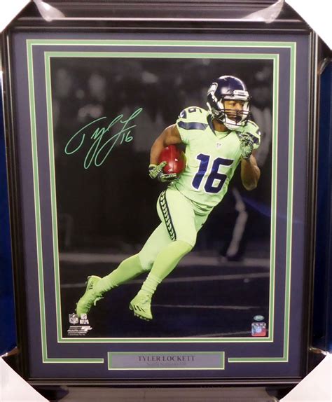 Tyler Lockett Autographed Signed Frame 16x20 Photo Seattle Seahawks In