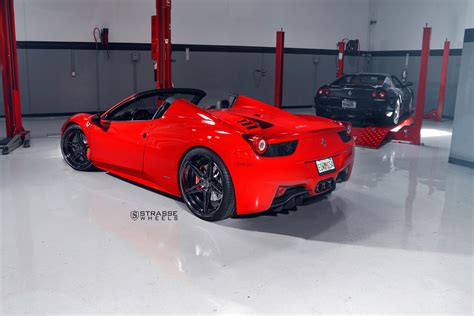 #cars #car #ferrari #ferraris #ferrari red #testarossa #575 #f430 #ferrari f430 #coupe #convertible #rich #wealthy #luxury #lifestyle #driveway #cool #awesome. Dark Smoke Headlights and Gloss Black Strasse Wheels on ...