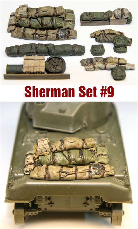 135 Scale Resin Kit Sherman Engine Deck And Stowage Sets 9 Fields
