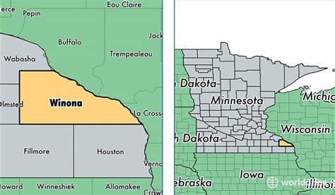 Winona County Minnesota Map Of Winona County Mn Where Is Winona