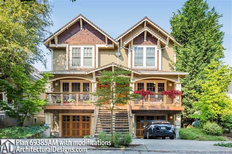 Browse 2 family house plans w/apartment, modern duplex designs, triplex building layouts & more! Multi-Family House Plans - Architectural Designs
