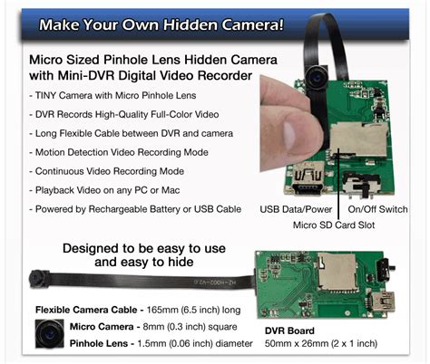 We have hidden camera clocks, wall chargers, even diy camera kits. Do It Yourself Hidden Camera Kit with DVR - BigSecurity.com