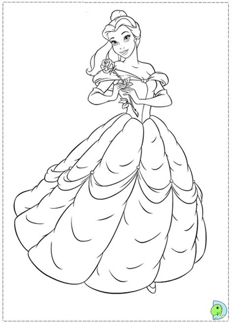 Beauty and the beast coloring book. The Beauty and the Beast Coloring page- DinoKids.org