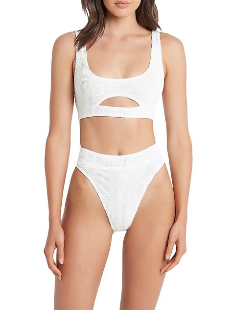 Buy Bond Eye Womens Sasha Cut Out Bikini Top Optic White Optic