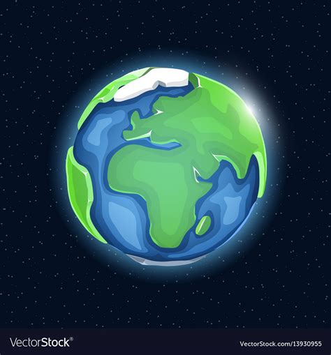 Realistic Beautiful Planet Earth Globe Royalty Free Vector