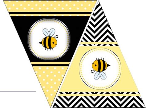 Free Printable Bee Party Theme Flag Banner Scribd Bee Theme Party