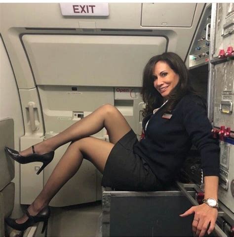 Pin On Sexy Flight Attendant Black Nylons
