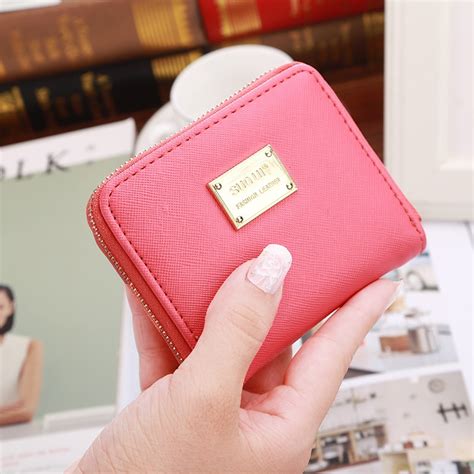 Wholesale Small Wallet Women Leather Credit Card Holder Coin Womens