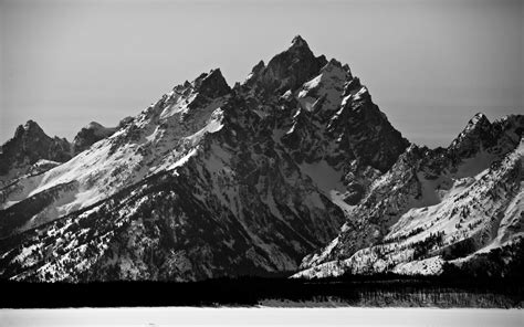 Mountains Landscape Bw Black White Wallpaper 1920x1200