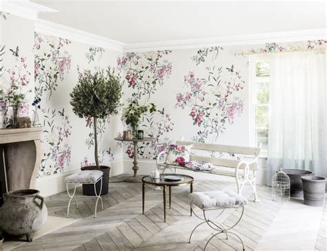 Growing in a range of blue, pink, purple, and white, people can experience these beauties up close wisteria, known as fuji in japanese, is the country's second most famous flower mainly because of the beautiful way it grows. Wisteria & Blossom Panel B by Sanderson - Multi ...