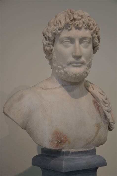 Marble Portrait Bust Of The Emperor Hadrian Found In The Temple Of The