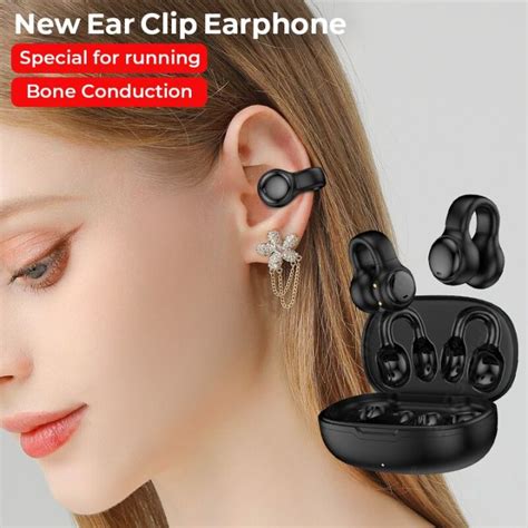 New Bone Conduction Bluetooth Headphones Earclip Wireless Earphones