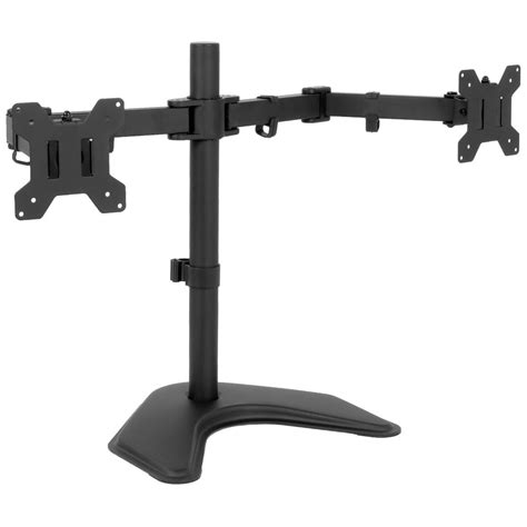 Vivo Full Motion Dual Monitor Free Standing Desk Stand Vesa Mount