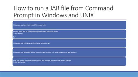 How To Run A Jar File From Command Prompt Windows And Unix Example