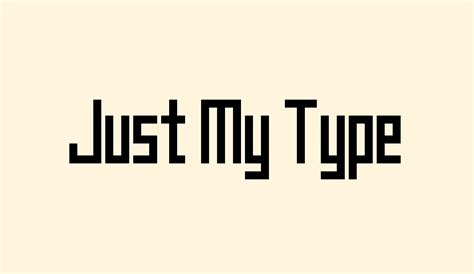 Just My Type Free Font