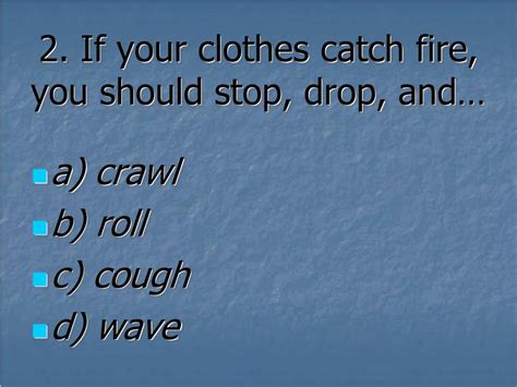 If a unit is making a chirping sound, the batteries need replacing. PPT - Fire Safety Quiz PowerPoint Presentation, free ...