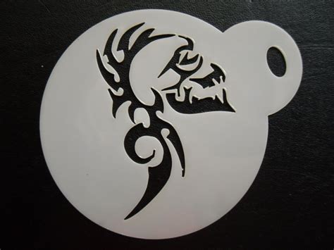 60mm Tribal Skull Stencil