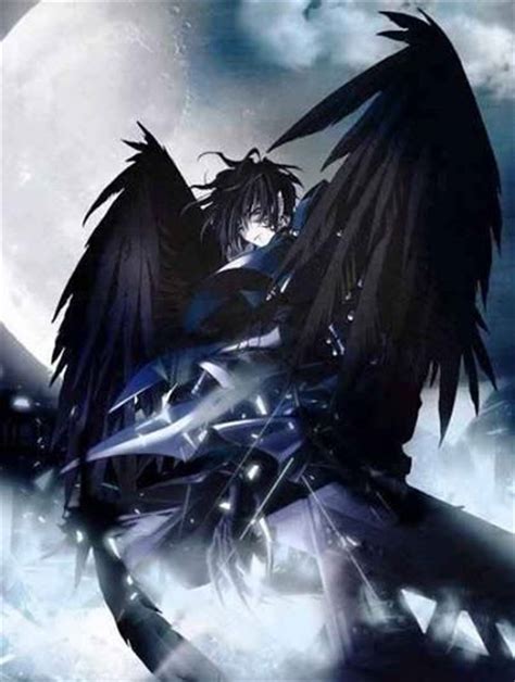 Anime Boy With Black Wings Anime Pinterest
