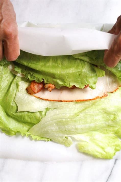 Chicken Club Lettuce Wrap Sandwich Yummiesta