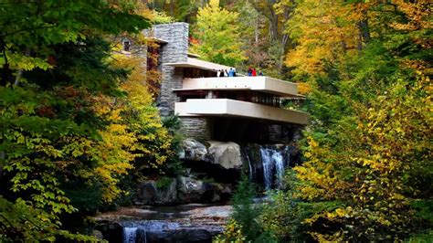 Fallingwater House Over Waterfall Frank Lloyd Wright Youtube