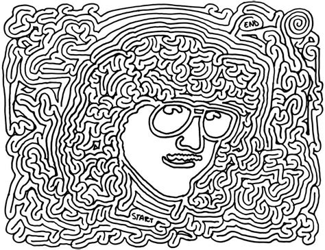 Weird Al Yankovic Maze Space Coloring Pages Abstract Coloring Pages