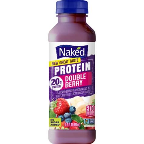 Naked No Sugar Added Non Gmo Protein Double Berry Fruit Juice 15 2 Fl Oz Smith’s Food And Drug