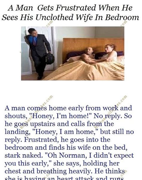 A Man Gets Frustrated When He Sees His Unclothed Wife In Bedroom Hilarious Jokes Husband Wife