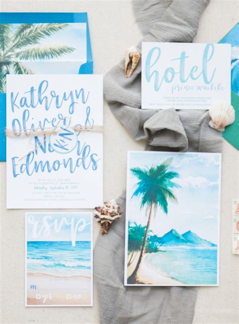tropical destination wedding invitations beach wedding invites water… etsy wedding