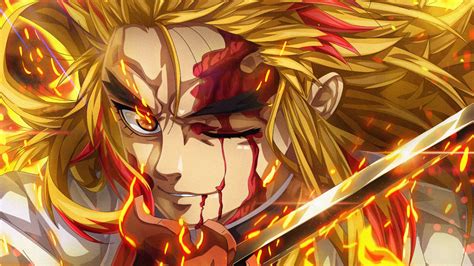 Demon Slayer Yellow Hair Kyojuro Rengoku With Sharp Sword Hd Anime Hd