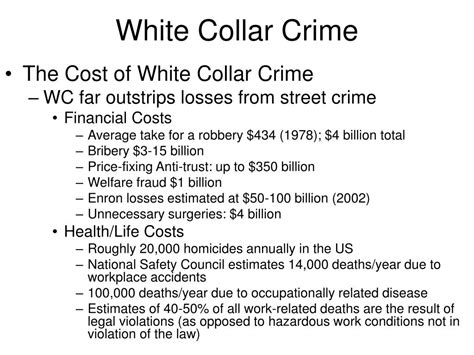 Ppt Organized White Collar Crime Powerpoint Presentation Free