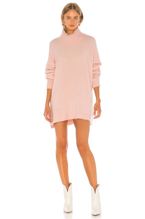 Free People Afterglow Mock Neck Sweater Dress In Pink Revolve